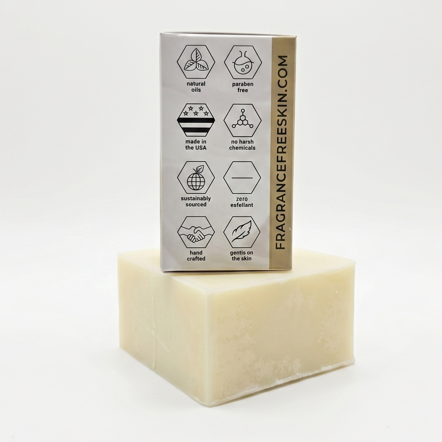Unscented Natural Shea Butter Soap Bar | Fragrance-Free Sensitive Skin