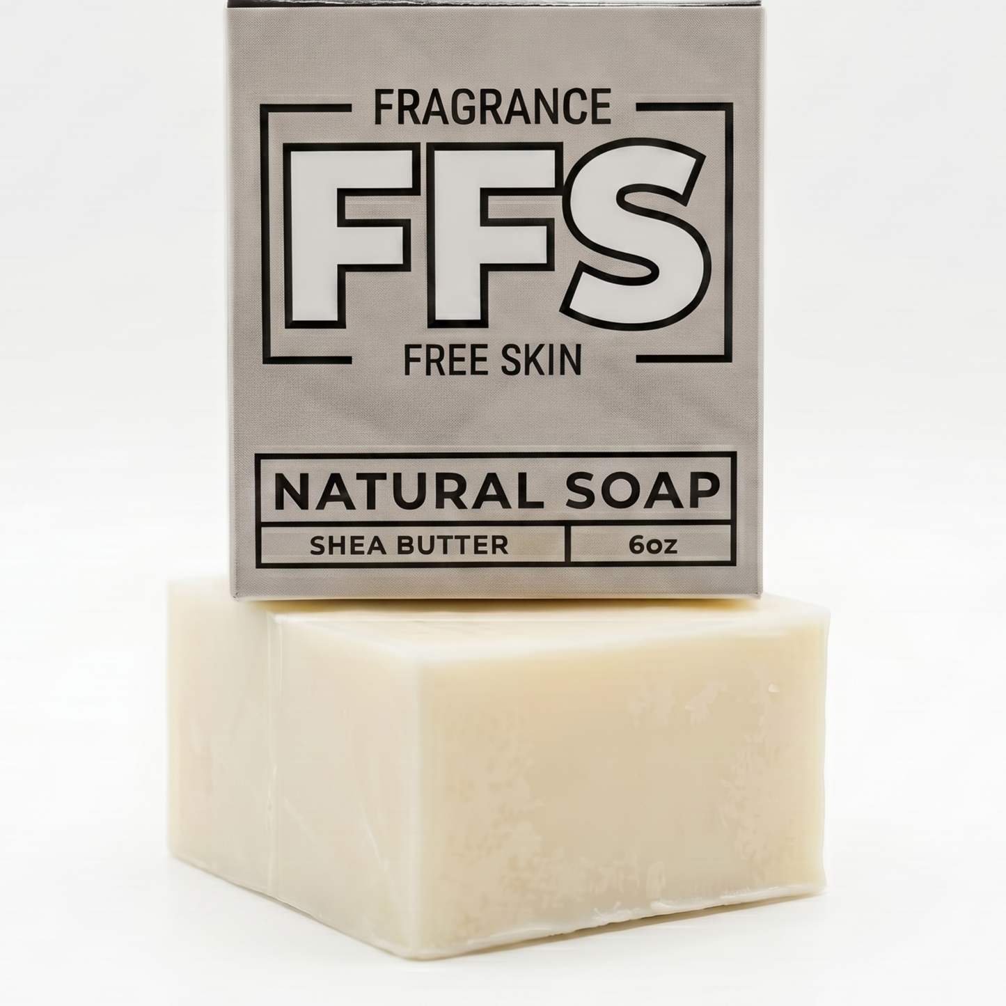 Unscented Natural Shea Butter Soap Bar | Fragrance-Free Sensitive Skin