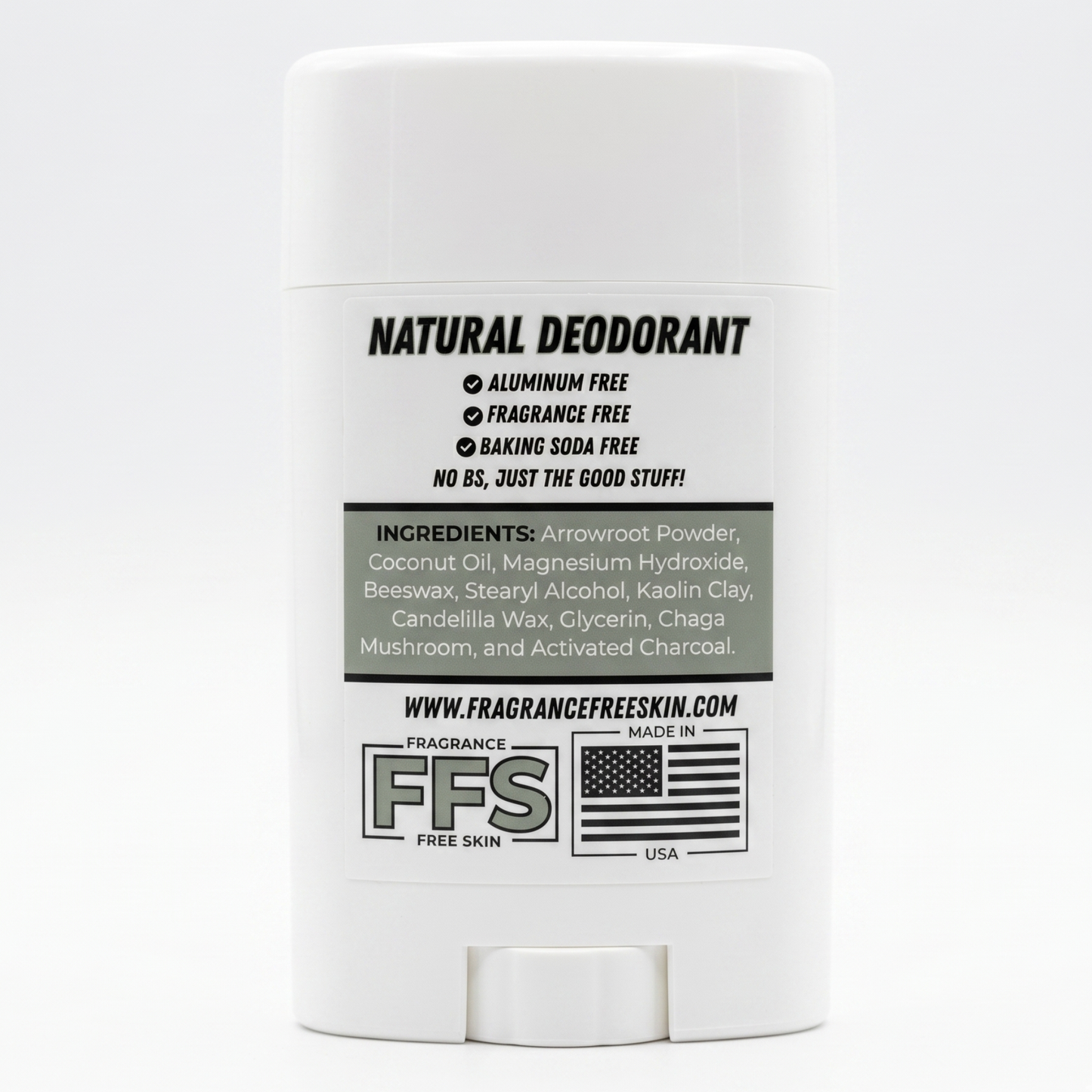 Fragrance-Free Natural Deodorant for Sensitive Skin | Aluminum & Baking Soda Free