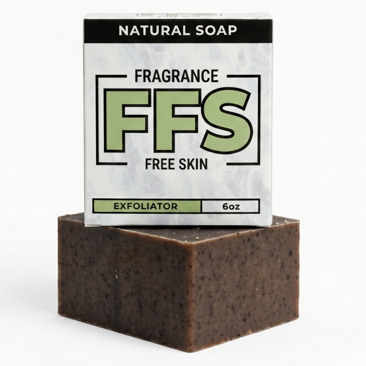 FFS Natural Exfoliator – Unscented Heavy-Grit Body Scrub Bar