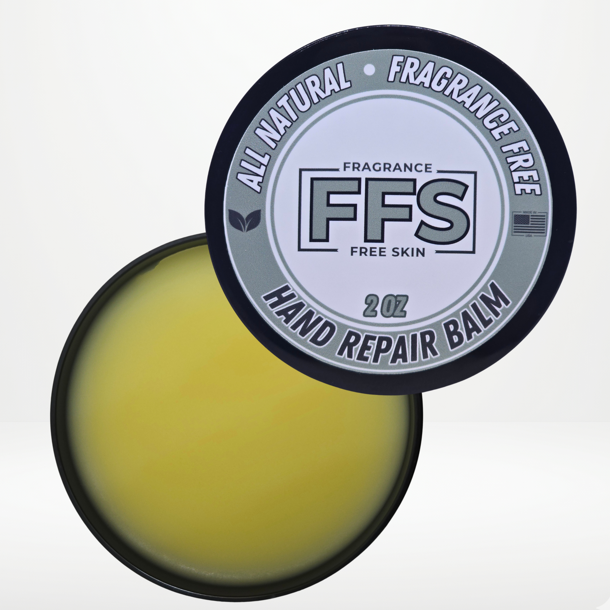 Hand repair balm with 'FFS' branding on a white background