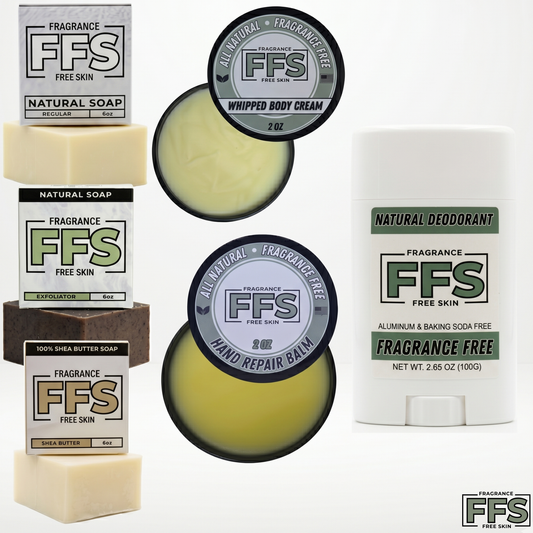 The Full Routine Kit: 3 Soaps + Deodorant + Cream + Balm | Complete Fragrance-Free Protocol