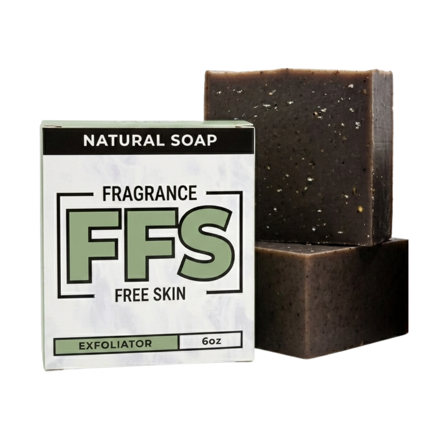 FFS Natural Exfoliator – Unscented Heavy-Grit Body Scrub Bar